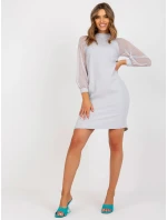 Dámské šaty NU SK model 18837905 Světle šedá - FPrice Dámské šaty NU SK model 18837905 Světle šedá - FPrice