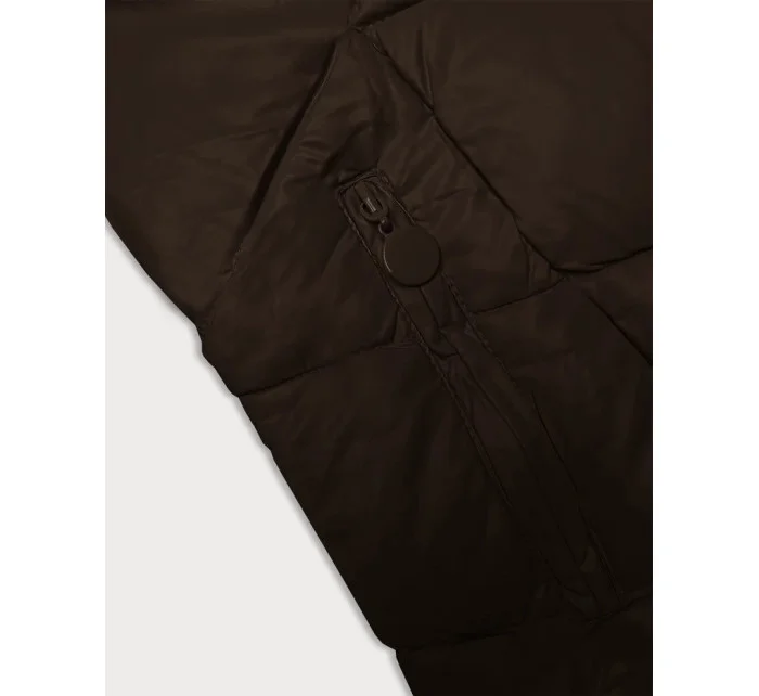 Tmavě hnědá dámská zimní bunda s kapucí model 21247165 - Z-DESIGN