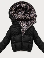 Dámska obojstranná krátka bunda Minority black camouflage (M6-6001-1)