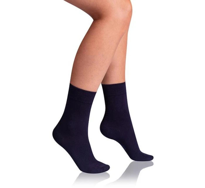 Dámske bambusové ponožky BAMBUS LADIES COMFORT SOCKS - BELLINDA - tmavomodré