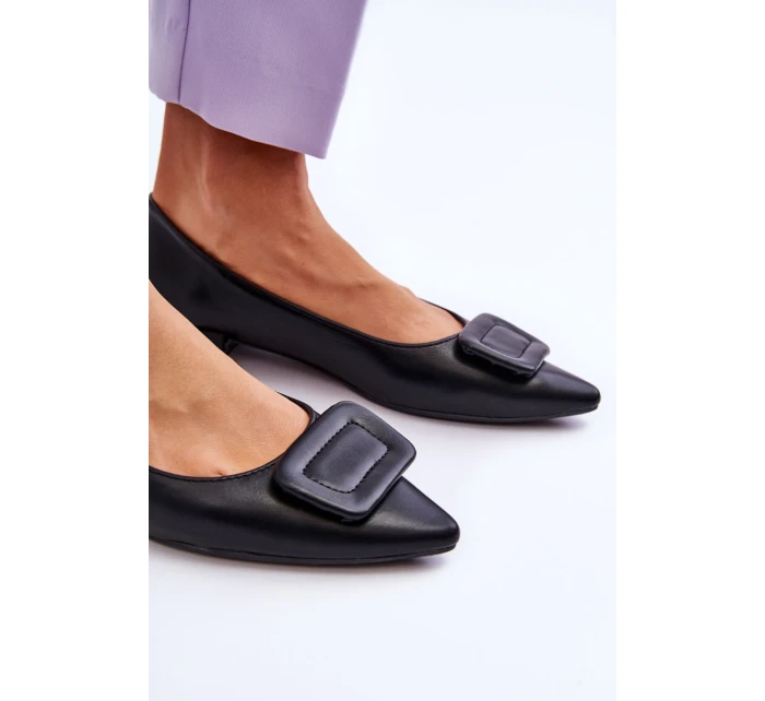 Klasyczne Baleriny Z Ozdobą Czarne Rivea Klasyczne Baleriny Z Ozdobą Czarne Rivea
