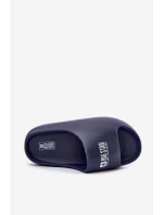 Piankowe Klapki Męskie Z Logo Big Star RR174A014 Granatowe
