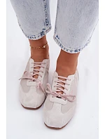 Dámske semišové nízke tenisky Big Star TT274599 Beige