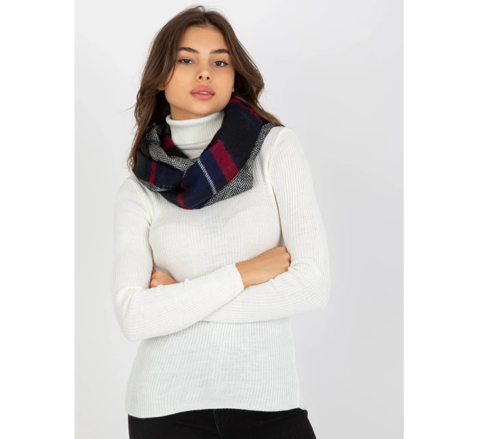 Tunelový šál AT KM 1402.20 tmavo modrá červená