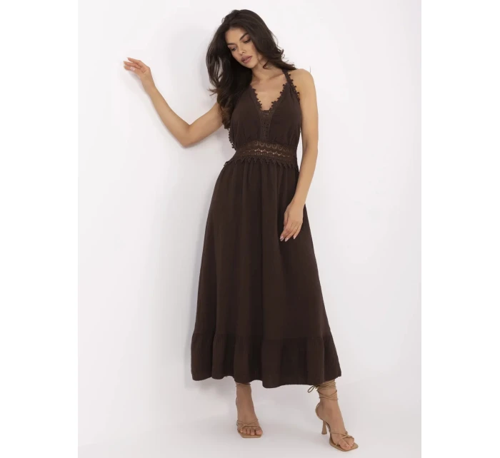Šaty MI SK 88573.83 tmavohnedé Šaty MI SK 88573.83 tmavohnedé