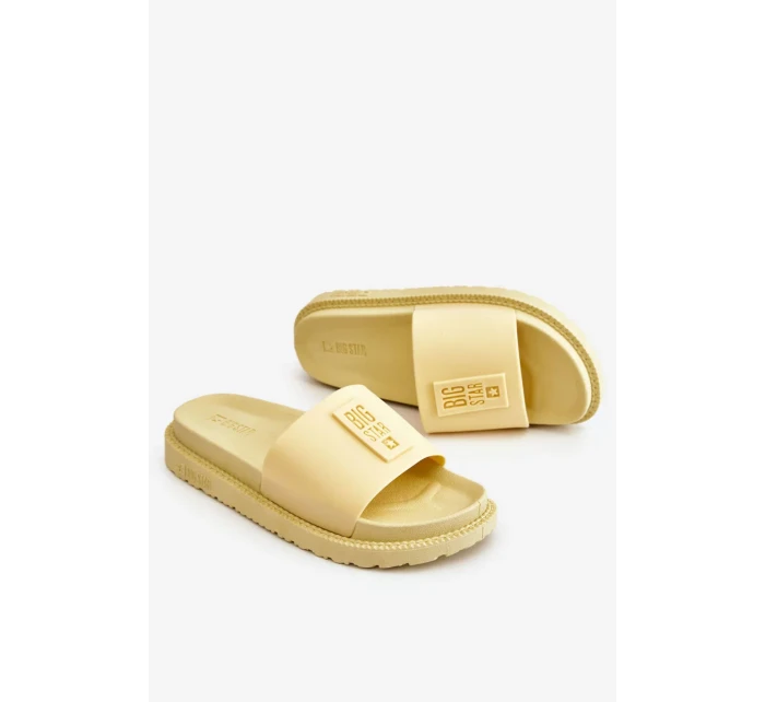 Dámské pantofle Big Star - žluté