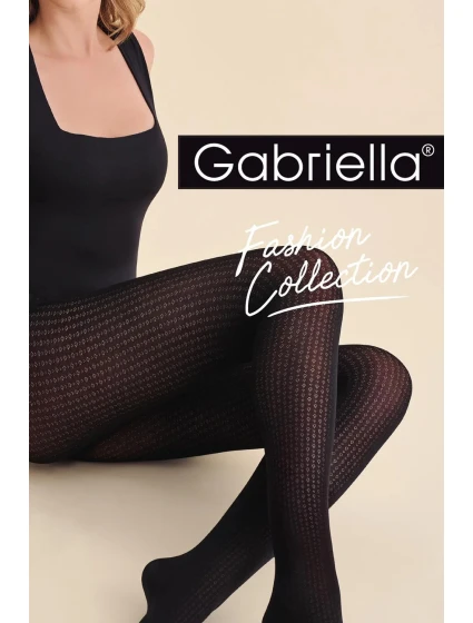 Dámske pančuchové nohavice Celest Code 1217 Black Pattern - Gabriella