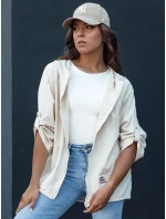 Dámská přechodná bunda s kapucí light beige Dstreet model 21979615 - FashionStreet Dámská přechodná bunda s kapucí light beige Dstreet model 21979615 - FashionStreet