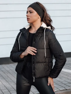 Dámska zimná páperová bunda NORDPUFF s kapucňou čierna FashionStreet TY4616