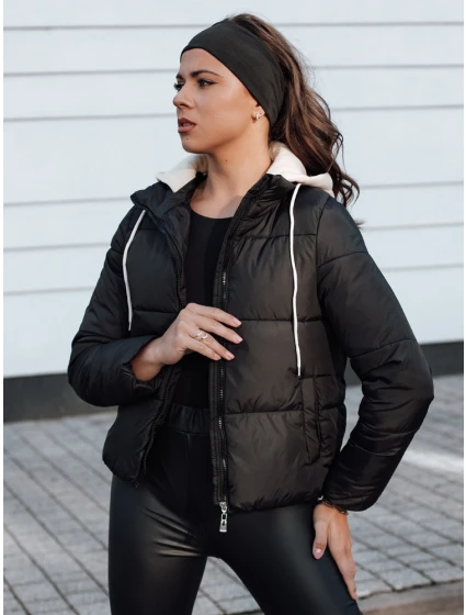 Dámska zimná páperová bunda NORDPUFF s kapucňou čierna FashionStreet TY4616 Dámska zimná páperová bunda NORDPUFF s kapucňou čierna FashionStreet TY4616
