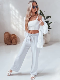 Dámske nohavice LINESSA white FashionStreet UY2646