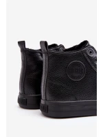 Ocieplane Męskie Trampki  Na Suwak Czarne Big Star MM174012