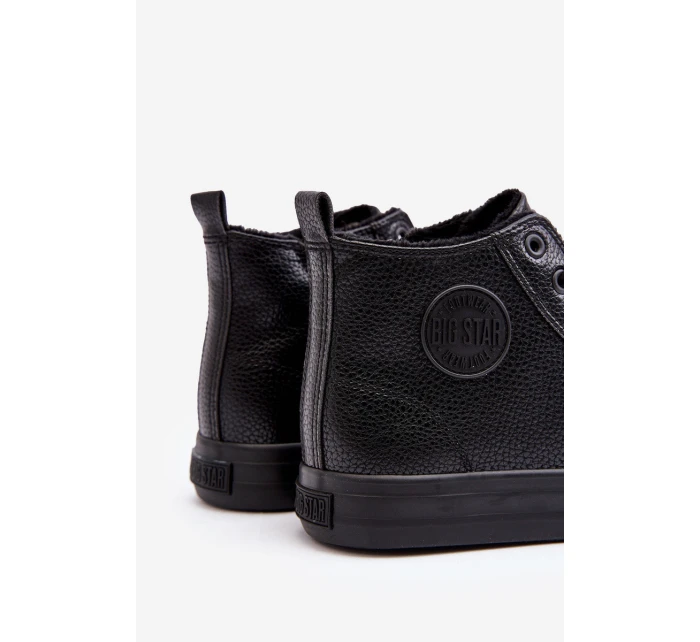 Ocieplane Męskie Trampki  Na Suwak Czarne Big Star MM174012