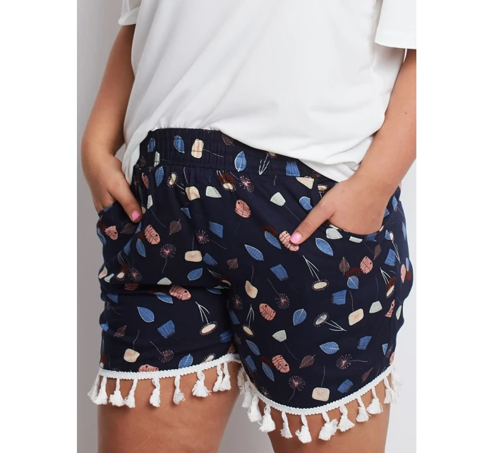 Šortky AT SN model 16156842 tmavě modrá - FPrice Šortky AT SN model 16156842 tmavě modrá - FPrice