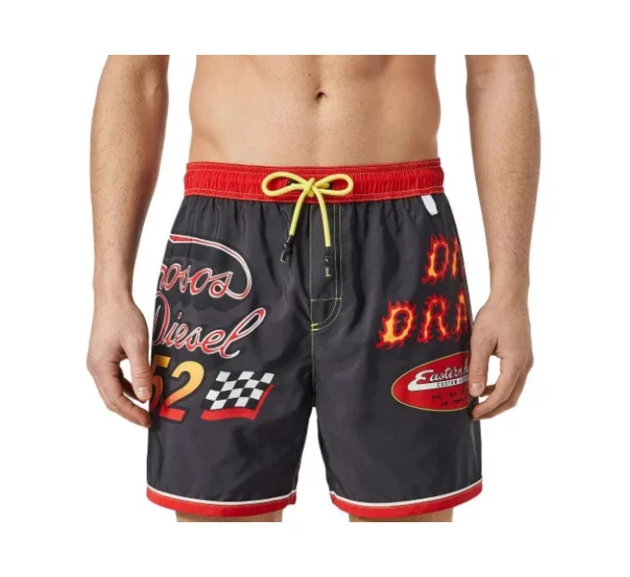 Pánske kúpacie kraťasy - A03880-0QEAL-900 - čierna/červená - Diesel