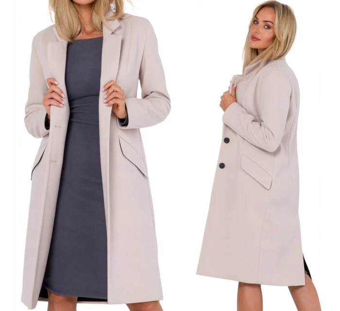 Dámsky kabát M758 Beige - MOE