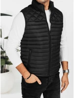 Pánska prešívaná vesta čierna Dstreet TX5076