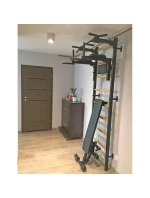 GYMNASTICKÝ REBRÍK S HRAZDOU NA CVIČENIE, ZÁBRADLÍM A LAVIČKOU 723B