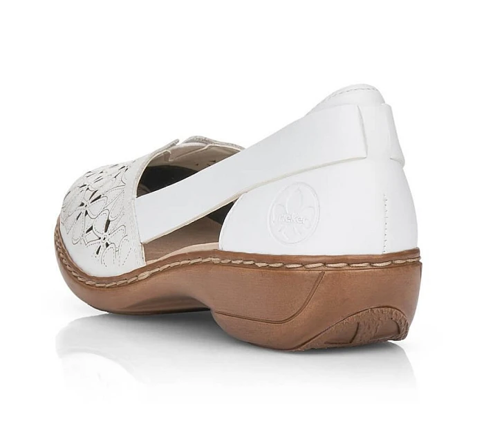 W bílá kožená polobotka model 22050397 - Rieker