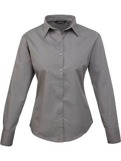 PR 300 Popelínová halenka s dlouhým rukávem model 22479976 dark grey - Premier