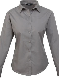 PR 300 Popelínová halenka s dlouhým rukávem model 22479976 dark grey - Premier