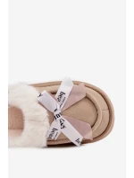 Kapcie Damskie Z Futerkiem I Kokardką Beżowe Fenella Kapcie Damskie Z Futerkiem I Kokardką Beżowe Fenella