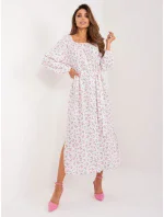 LK SK 509318 šaty.74 biela a ružová