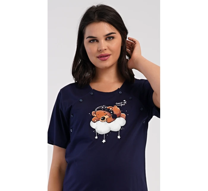 Dámská noční košile mateřská Méďa na model 21417120 - Vienetta Dámská noční košile mateřská Méďa na model 21417120 - Vienetta