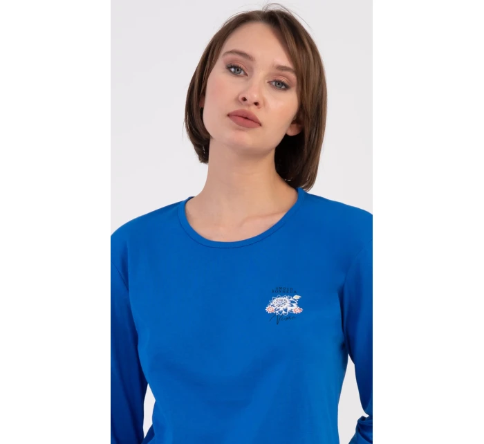 Dámske dlhé pyžamo Kvety Dámske dlhé pyžamo Kvety