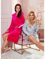 Krátky dámsky župan De Lafense 626 Abigail, kapucňa