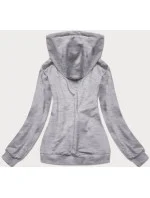 Tenká šedá dámská mikina model 17202600 - J.STYLE Tenká šedá dámská mikina model 17202600 - J.STYLE