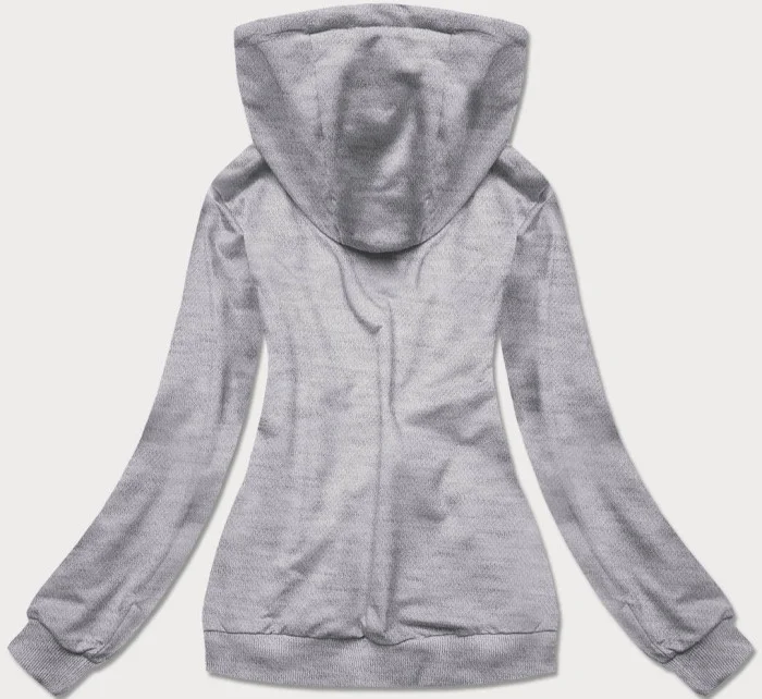 Tenká šedá dámská mikina model 17202600 - J.STYLE Tenká šedá dámská mikina model 17202600 - J.STYLE