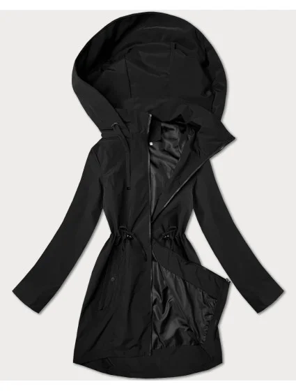 Tenká černá dámská plus size bunda model 21052966 - J.STYLE