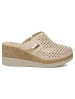 béžové kožené žabky na model 22135952 - FILIPPO