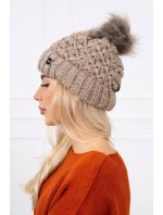 Čepice model 18745590 tmavě béžová - K-Fashion