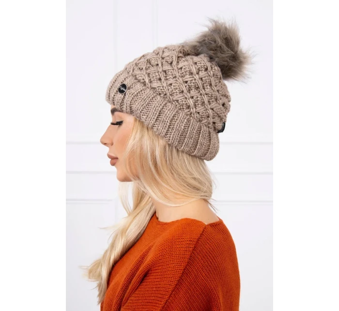 Čepice model 18745590 tmavě béžová - K-Fashion