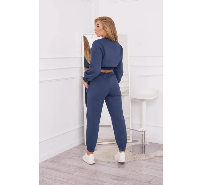 Zateplená souprava s krátkou model 18749044 mikinou - K-Fashion Zateplená souprava s krátkou model 18749044 mikinou - K-Fashion