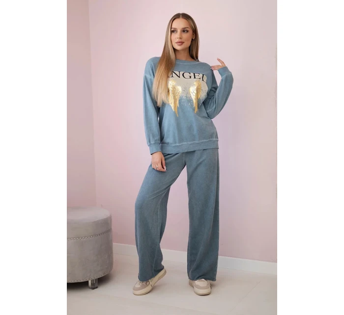 Bavlnený set Angel tepláky + nohavice denim Bavlnený set Angel tepláky + nohavice denim