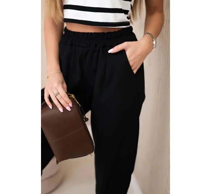 Nohavice s vreckami Summer Punto čierne