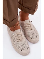 Dámske kožené poltopánky Acorn LR61-7083 Beige
