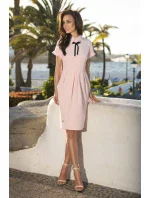 Dámské společenské šaty s a krátkým rukávem dlouhé Růžová / M model 15042946 - Lemoniade Dámské společenské šaty s a krátkým rukávem dlouhé Růžová / M model 15042946 - Lemoniade