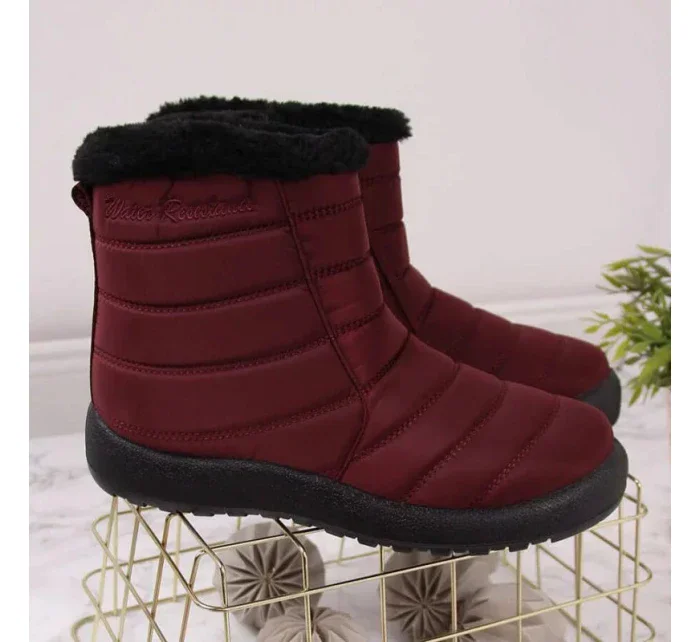 Dámske nepremokavé snehové topánky 9SN26-1467 EVE181C Burgundy - NOVINKY