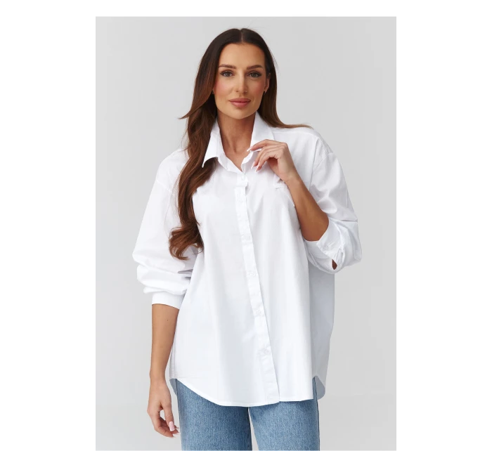 Košeľa s dlhým rukávom model 224103 Makadamia Košeľa s dlhým rukávom model 224103 Makadamia