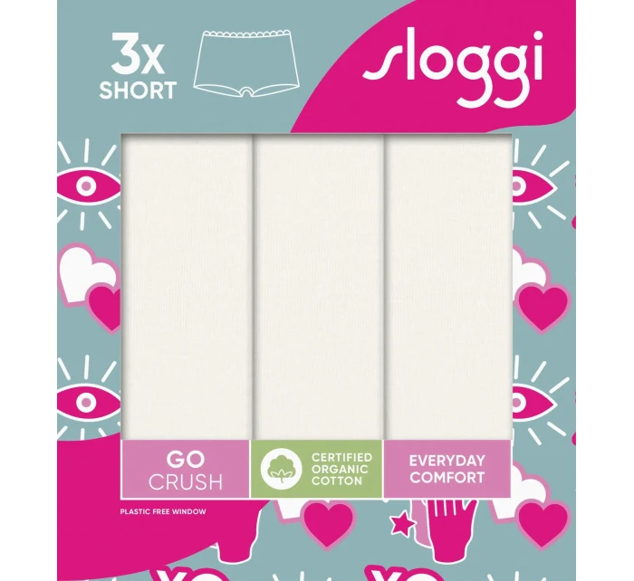 sloggi GO Crush Short C3P - WHITE - SLOGGI WHITE - SLOGGI sloggi GO Crush Short C3P - WHITE - SLOGGI WHITE - SLOGGI