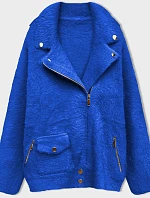 Krátka vlnená bunda z alpaky v chrpovej farbe (553)