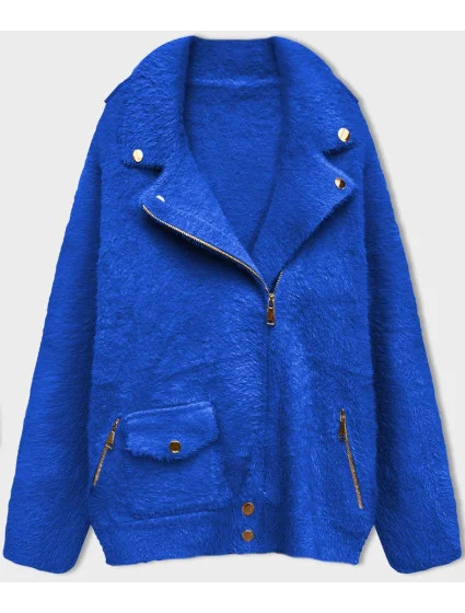 Krátka vlnená bunda z alpaky v chrpovej farbe (553)