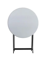 Skladací BALKÓNOVÝ STÔL NA STRAVOVANIE BIELY 60x72 cm