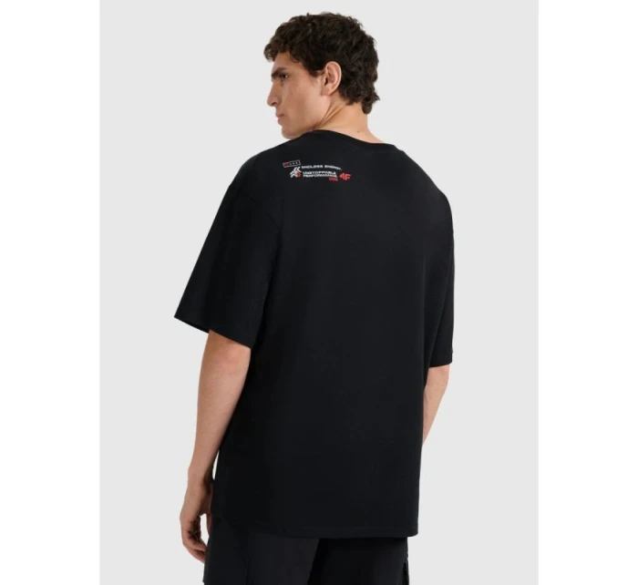Pánske tričko oversize s potlačou 4F 4FRAW25TTSHM3257-20S Pánske tričko oversize s potlačou 4F 4FRAW25TTSHM3257-20S