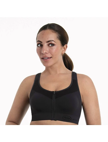 Športový top EasyMove Zip 5511 carbon grey - Active
