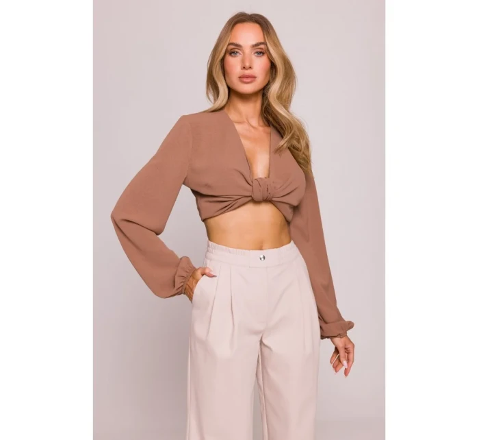 model 21074097 Široké kalhoty béžové - Moe